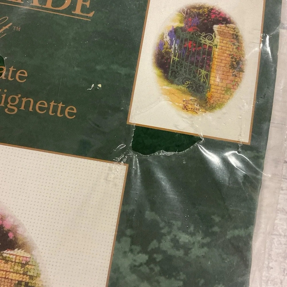 Candamar Design Thomas Kinkade Spring‎ Gate Green Counted Cross Stitch Kit 51185
